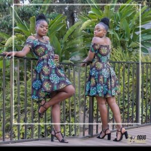 African Ankara dress.L